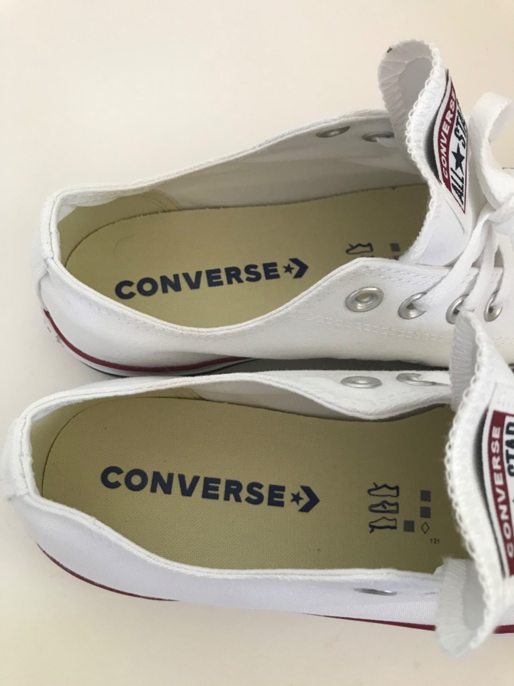 CONVERSE All Star Ox White Low Top Sneakers Women’s Size 9.5 Optical White NWT - Picture 6 of 16